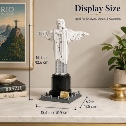 Architecture Christ The Redeemer Statue Building Blocks Sets Brazil Jesus Building Kits Model Toys Gift for Adults Kids Teens 973 PCS - style: Christ The Redeemer