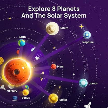 Science Can Solar System for Kids, Talking Astronomy Solar System Model Kit - color: Purple