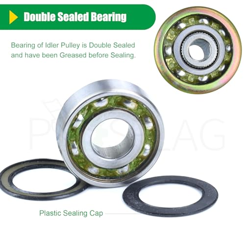 175820 Idler Pulley for Craftsman 42" 48", Husqvarna 48" Mower Deck - color: T15 1x175820