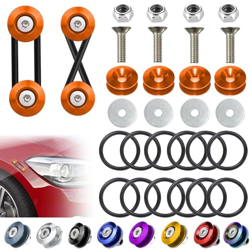 BFXM Universal Bumper Clips, Front Rear Bumper Quick Release Kit - color: Orange, size: 2set