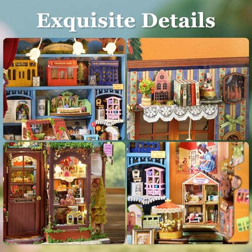 Miniature House Kit, Dollhouse Kit, Miniature Kit, DIY Mini House Building Kit for Adult Teen, Fairy Tale Wonderhouse Dollhouse Shop - color: Fairy Tale Wonderhouse