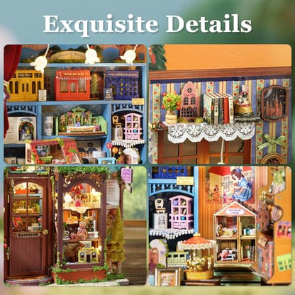 Miniature House Kit, Dollhouse Kit, Miniature Kit, DIY Mini House Building Kit for Adult Teen, Fairy Tale Wonderhouse Dollhouse Shop - color: Fairy Tale Wonderhouse