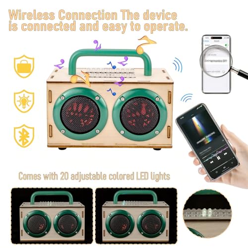 DIY Bluetooth Speaker Kit for Kids 8-10 - STEM Kits Science Project Toys - color: Green