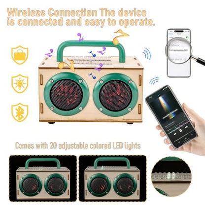 DIY Bluetooth Speaker Kit for Kids 8-10 - STEM Kits Science Project Toys - color: Green