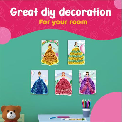 jackinthebox Poke Art Princess Themes Crafts Kit for Kids, Girls, Ages 4-8 - style: Princess