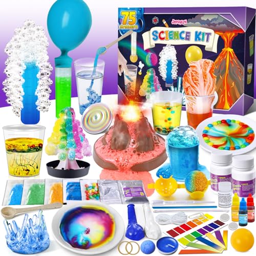 75 Experiments Science Kit for Kids, Chemistry Set, S.T.E.M Toys - style: 75 Science Experiments
