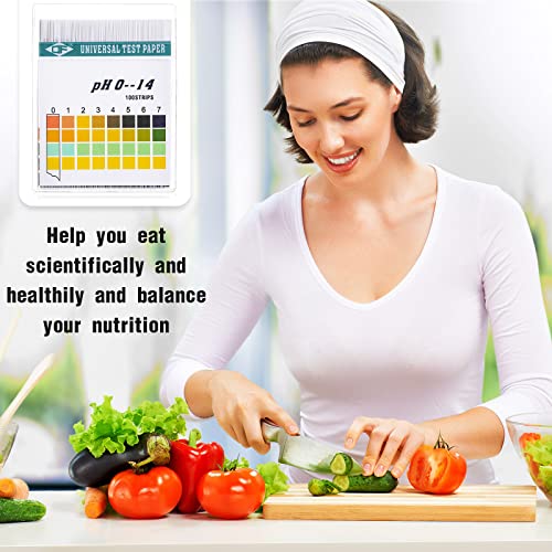 Hicarer 200 Strips Plastic pH Test Strips, Universal pH 0-14