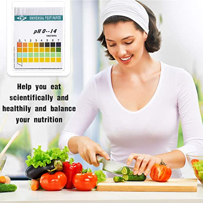 Hicarer 200 Strips Plastic pH Test Strips, Universal pH 0-14