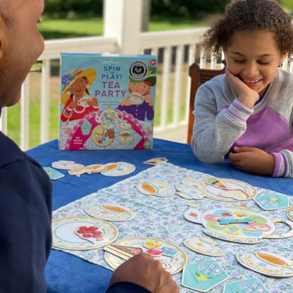 eeBoo Tea Party Spinner Game, Social Skills Game, Ages 3+, 2-4 Players - style: Tea Party