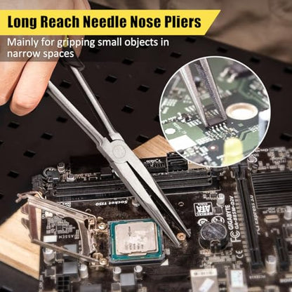 Long Needle Nose Pliers-11’’, for Home,Fishing, Jewelry,Crafts, 1pcs - size: One-11in