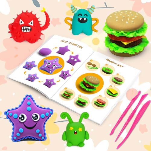ifergoo Air Dry Clay for Kids - 102 Colors Modeling Magic Foam Clay Kit - color: 102 Colors