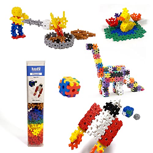 KADÜ 250 Piece Classic Set Kids Age 5+ Building Block STEM Interlocking Toy - color: Classic, size: 250 Pieces