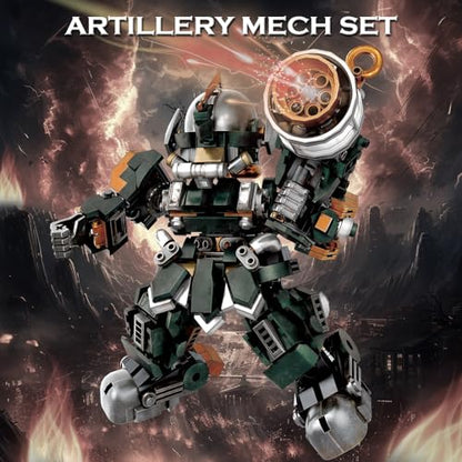 HIGH GODO Mech Robot Building Set, Destroy Warrior City Soldier Mech Model Building Kit with Weapons, Creative Cool Robots Toys Gift for Teens Adults 14+ (587 PCS) - style: Mech Robot Set