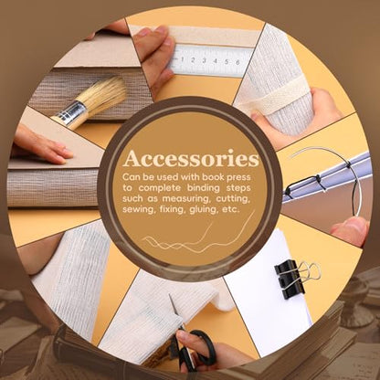 JUPEAN Book Binding Kits Bookbinding Kit Large Book Press 14.76x11.42 - size: 14.76"x11.42" Bookbinding Kit -3