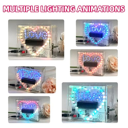 Heart Shaped LED Soldering Project Kit with Multiple Musical Light Effects | Electronics Soldering Training Module for Hobbyists, Engineering Students & Technical Learners, NOT A Toy