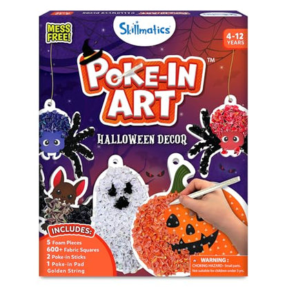 Skillmatics Poke-in Art – Halloween Decor, DIY Wood Craft Kit for Kids - style: Halloween Decor