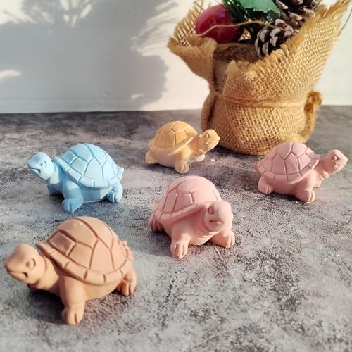 2PCS Cute Turtle Silicone Mold Small Turtle Fondant Chocolate Candy Molds 3D Sea Animal Epoxy Resin Casting Mold Candle Soap Wax Polymer Clay Keychain Pendant Molds DIY Craft Cake Decorating - color: 2x Turtle Mold