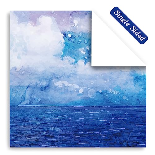 Scrapbook Paper, 24 Sheets 6"×6" 160gsm Single-Sided Patterned Cardstock - color: 24 sheets-landscape