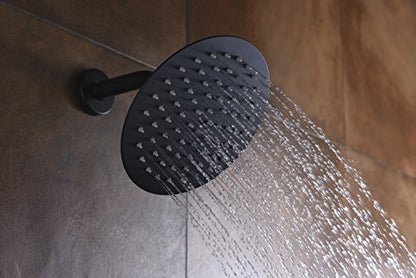 sumerain Black Shower Faucet, Matte Black Shower Fixtures Shower Mixer, Rough-in Valve Included - color: Matte Black, size: Solid Brass Valve