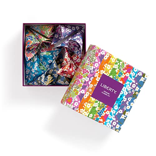 Galison Liberty Classic Floral – Origami Flower Kit Featuring Classic Japanese Design Inspired Mitsi Prints with 75 Sheets and Instructions for Kusudama Flower Ball