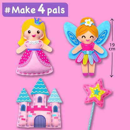 EZCRA Fairy Sewing Kit for Kids Ages 4-8 - 4 Beginner Projects - color: Princess 4-in-1