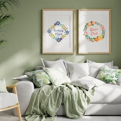 Louise Maelys Funny Flower Wreath Embroidery Kit for Beginners and Adults - color: Pattern 24