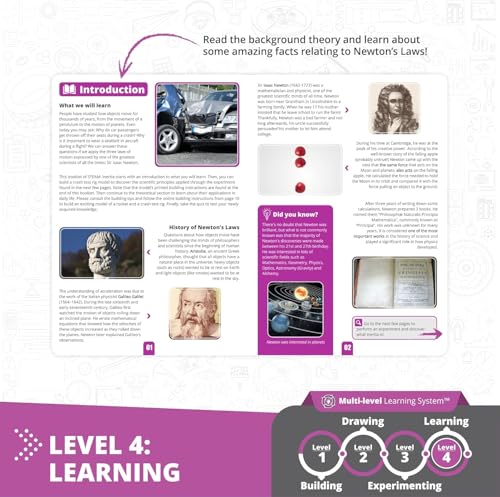 Engino STEAM Labs, How Inertia Works, STEAM Toys for Ages 8+, Building Kit, Learning & Education Toys, Art Activities for Girls & Boys, Play & Learn Science - style: How Inertia works?
