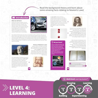 Engino STEAM Labs, How Inertia Works, STEAM Toys for Ages 8+, Building Kit, Learning & Education Toys, Art Activities for Girls & Boys, Play & Learn Science - style: How Inertia works?