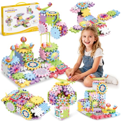Electric Gear Building Blocks 203Pcs Toys Set for Kids with Motor - size: 203 Pcs Set