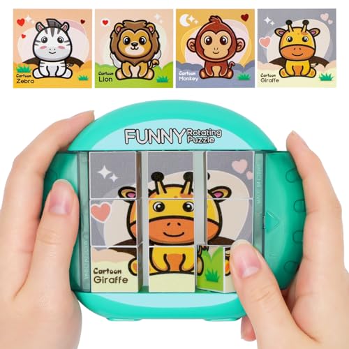 Rotating Puzzle for Toddlers Kids 3+, Travel Essentials Toys - color: Animal