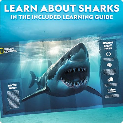 National Geographic Motorized Shark 3D Wood Puzzle Model Kit for Kids - style: Motorized Shark Model