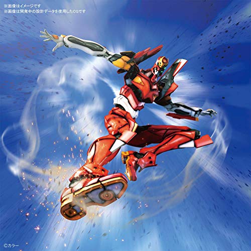 Bandai Hobby - Neon Genesis Evangelion - Evangelion Production EVA Unit-02, Bandai Spirits RG 1/144 Model Kit - style: Genuine Practical Model No. 2 (Previous Mass Production Device)