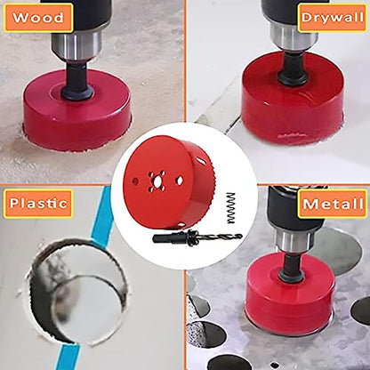 1 in. Bi-Metal Hole Saw Drill Bits - Versatile and Durable Hole Cutter for Wood, Plywood, Plaster Drywall, Ceiling, Plastic Pipe, PVC and Thin Metal - Includes Arbor & Pilot Bit (25mm) - size: 1"(25mm)
