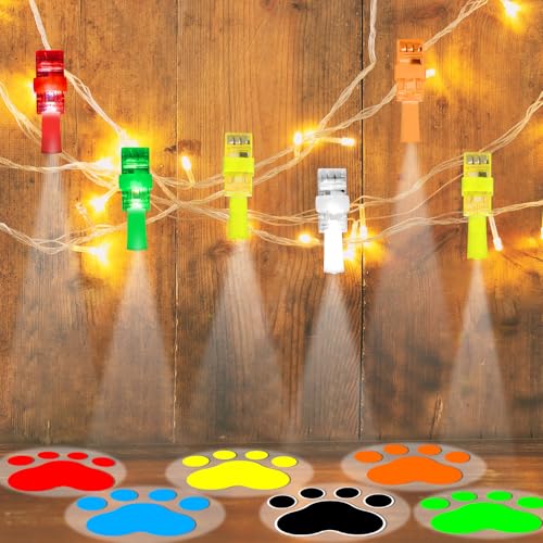 CHUNNIN 36 Pcs Paw LED Finger Lights Glow in Dark Dog Party Favors - style: Dog Paw