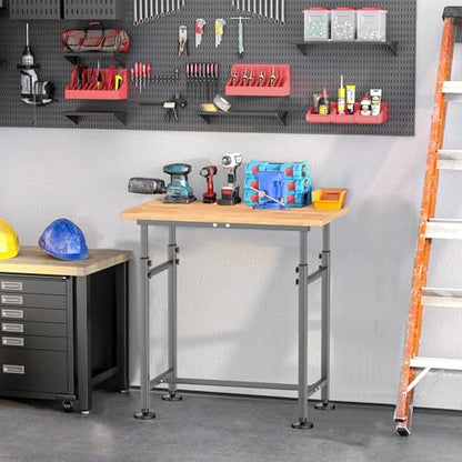EVERHANGER Workbench for Garage, Adjustable Height Work Table - size: Small