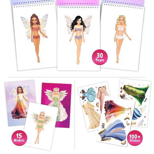 BSCOOL Sticker Dress Up Angels and Fairies Activity Book for Girls - color: Sticker Dress Up Angels and Fairies