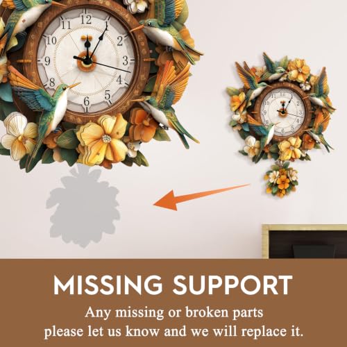 3D Puzzles for Adults Wooden Hummingbird Puzzle Clock Adult Crafts - color: Hummingbird Clock