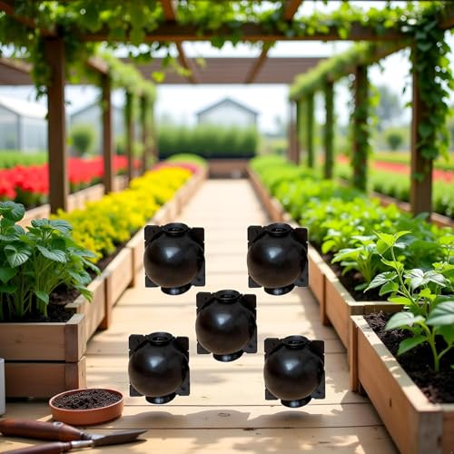 5Pcs Black Plant Rooting Device -Air Layering Pods - High-Pressure Propagation Ball Rooter Box for Garden -Reusable Plant Rooting Device Plant Rooting Grow Box