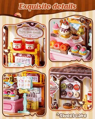 Rolife Sweetie's Donut Shop DIY Miniature House Kit - color: Sweetie's Donut Shop