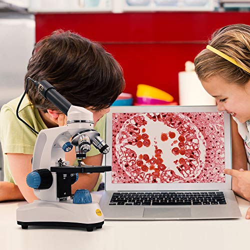 SWIFT Microscope SW150,Compound Student Microscope,40X-1000X,Monocular Head,Coarse & Fine Focusing,Dual Illumination,Cordless-Capable with Eyepiece Camera and Software Windows and Mac Compatible