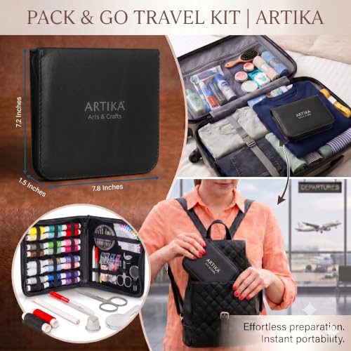 94-Piece Travel Sewing Kit for Adults & Kids, Small Needle & Thread Kit