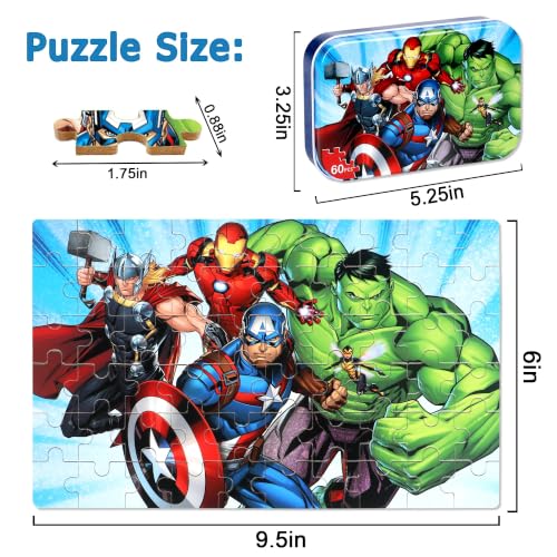 LELEMON Puzzles for Kids Ages 4-6, 60 Piece Puzzles for Kids Ages 4-8 - color: Green