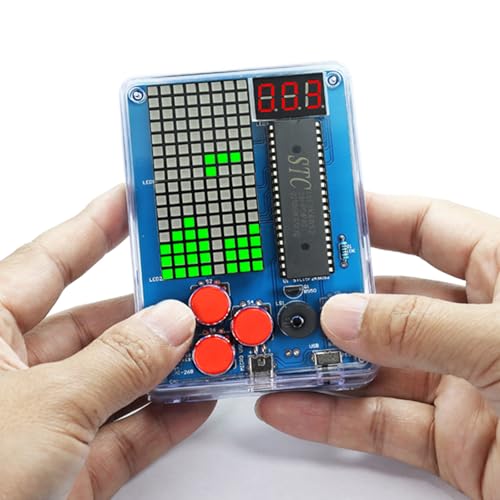 Gikfun STEM DIY Retro Game Console Soldering Kit, Learn Electronics Circuit Building with 4 Arcade Games, Educational Science Project for Adult & School Training EK1999