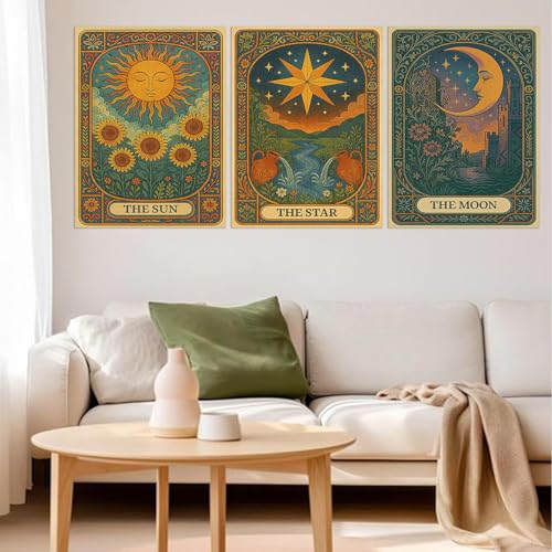 Axquilon 3 Pack Tarot Diamond Art Kits for Adults 12x16 inch - color: 3-Pack Tarot-1