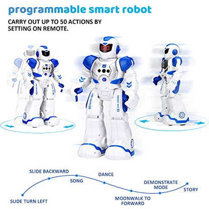 KingsDragon Robots Toy for Kids, RC Robot Gesture Sensing Smart Toy - color: Blue,white
