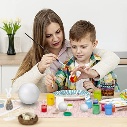 47PCS Solar System Model Foam Ball Kit Includes 10 Sizes Polystyrene Spheres Balls, Bamboo Sticks, Blank Toothpick Flags, Brushes, Paint Tray Palette for School Science Projects - size: 47 pieces