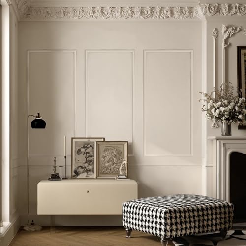 3 Sets Peel and Stick Wall Molding Kit, 54x24 Inch Premade Wainscoting Frames - color: 54''x24''-3pack