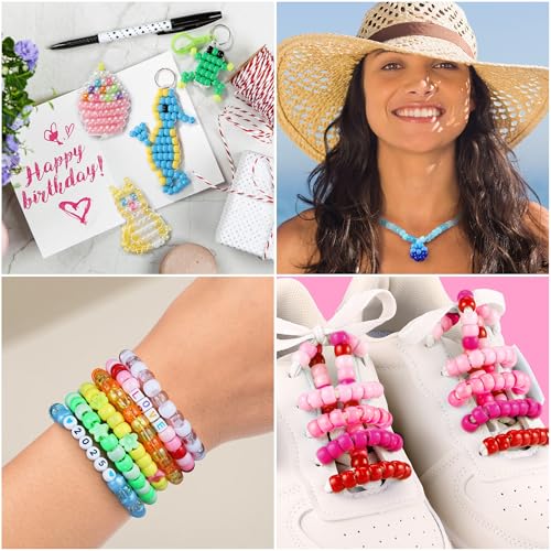 Pony Beads for Bracelets, 4026 Pcs 72 Colors Kandi Beads for Jewelry Making