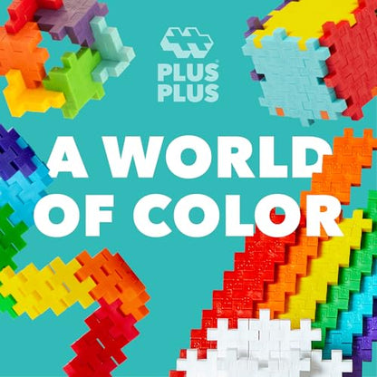 PLUS PLUS 240 Piece Rainbow Mix - Mini Waffle Blocks, Classroom Must Haves - style: Rainbow Mix Play Tube