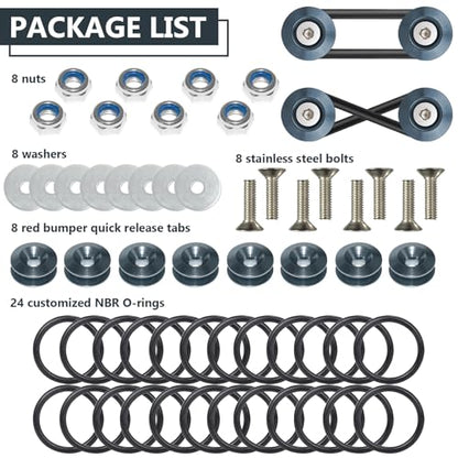 BFXM Universal Bumper Clips, Front Rear Bumper Quick Release Kit - color: Gray, size: 4set